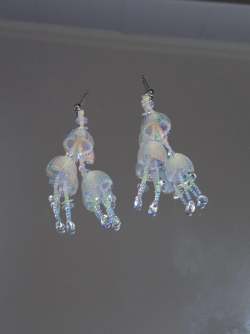 Original Handmade Jellyfish Earrings - Image 3