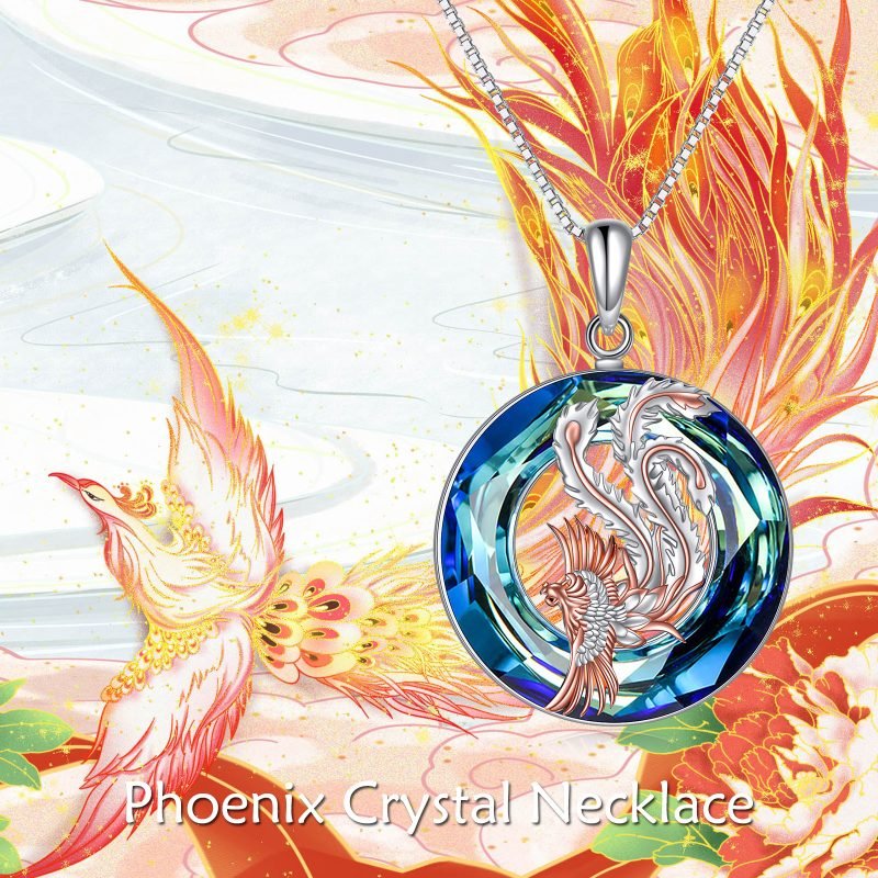 Nirvana Phoenix Necklace Sterling Silver Crystal Phoenix Jewelry Necklaces for Women - Image 6