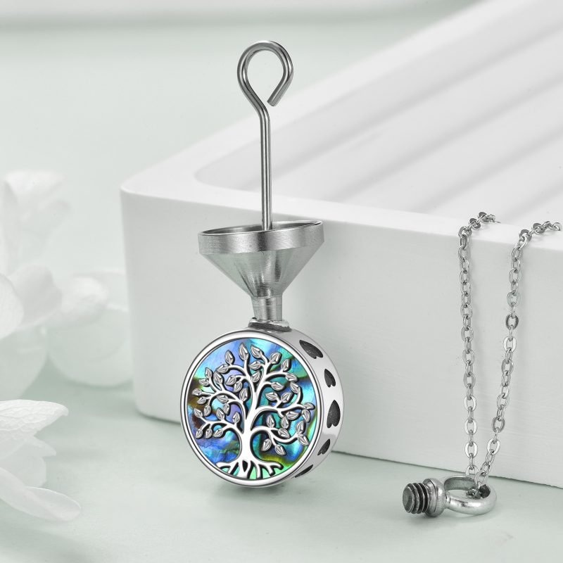 Sterling Silver Tree of Life Urn Necklaces for Ashes Cremation Jewelry - Image 3