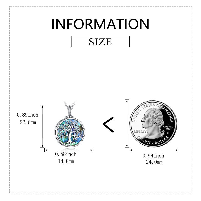 Sterling Silver Tree of Life Urn Necklaces for Ashes Cremation Jewelry - Image 5